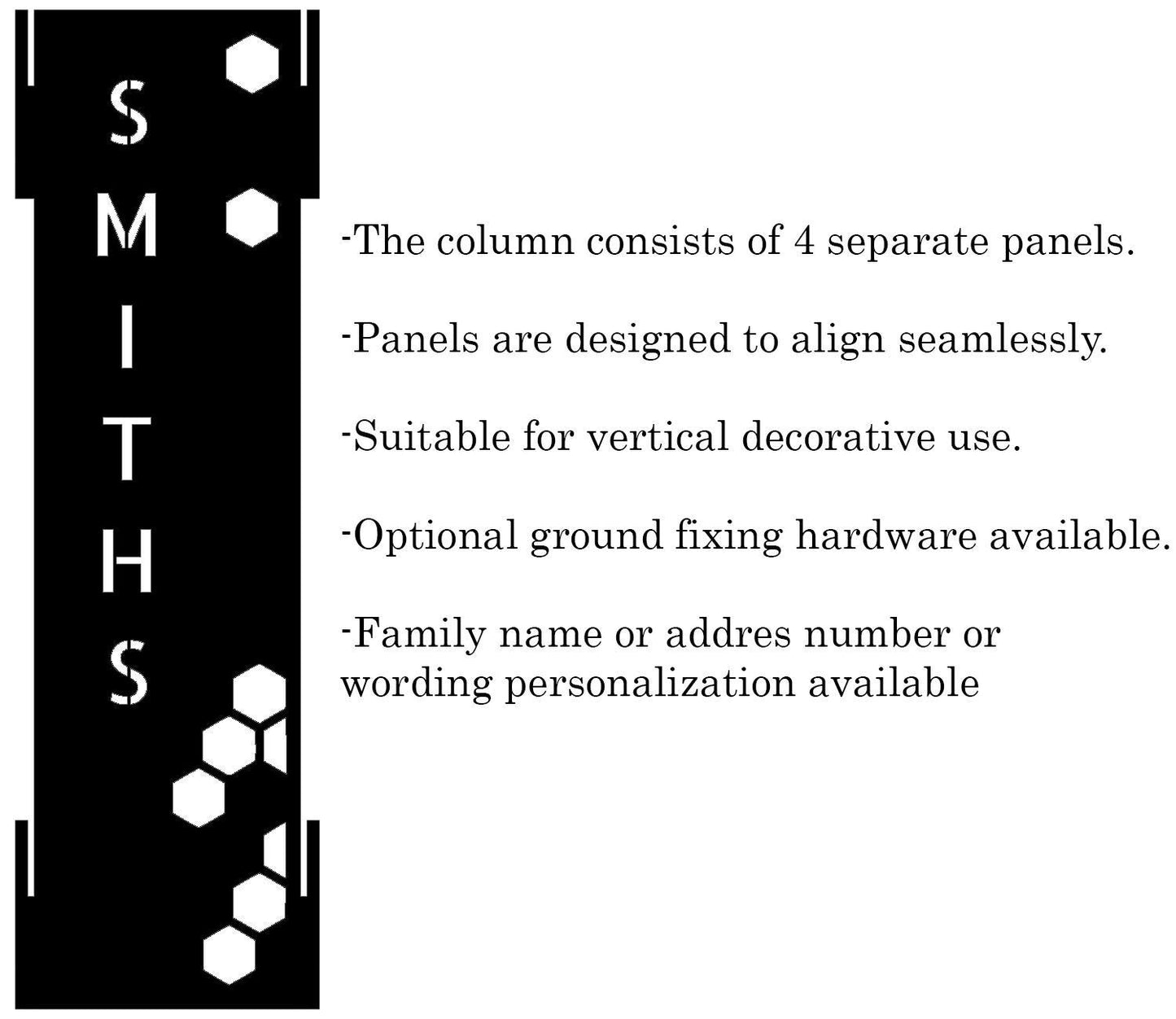 Valentine’s Day Gift for Him, House Number Column, Rustic Metal Address Post for Yard, Custom Outdoor Garden Sign, Raw Steel Address Pillar