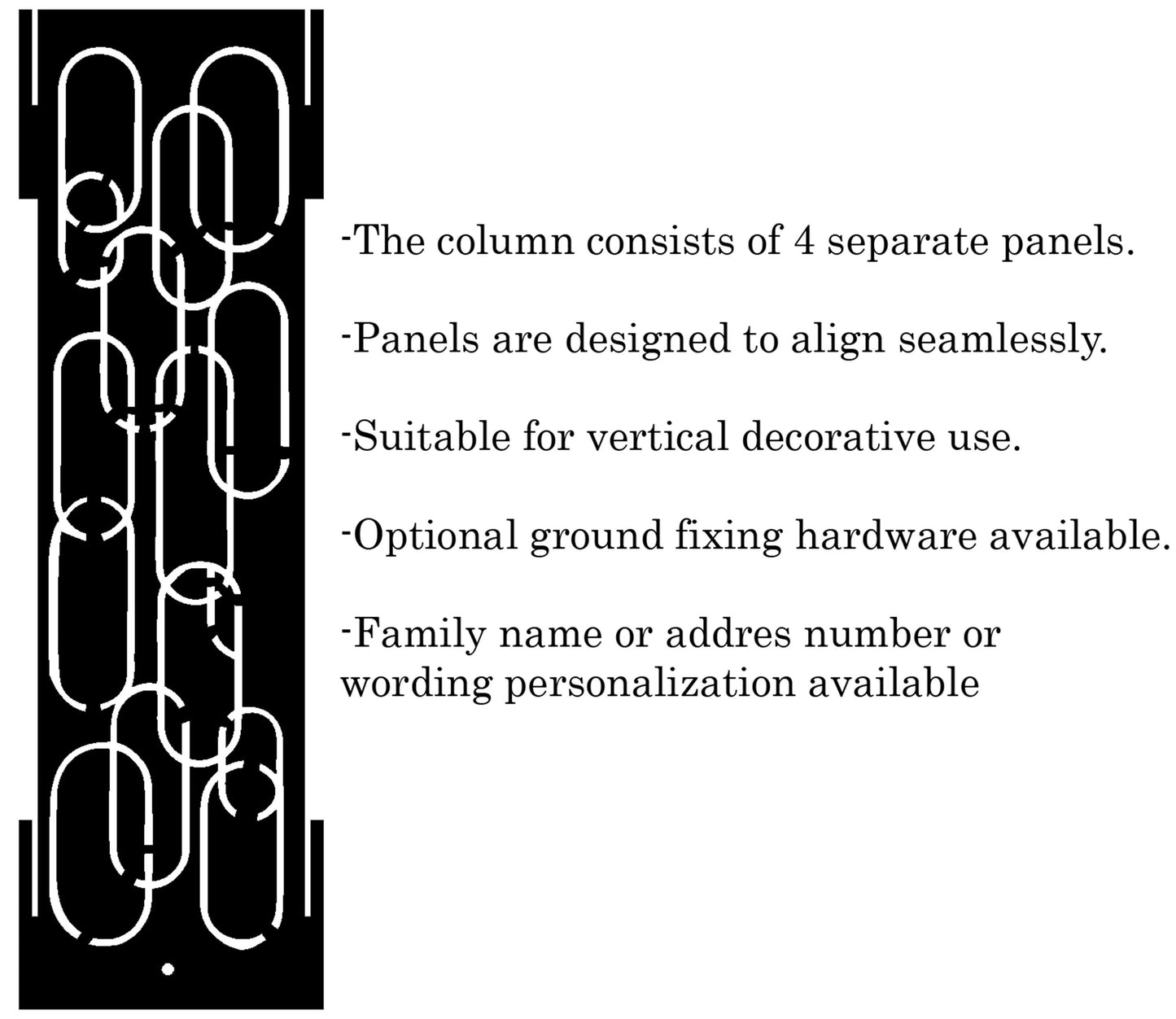 Decorative Metal Garden Column Pillar, Modern Outdoor Yard Post Sculpture, Steel Landscape Accent, Rustic Garden Decor, House Number Column