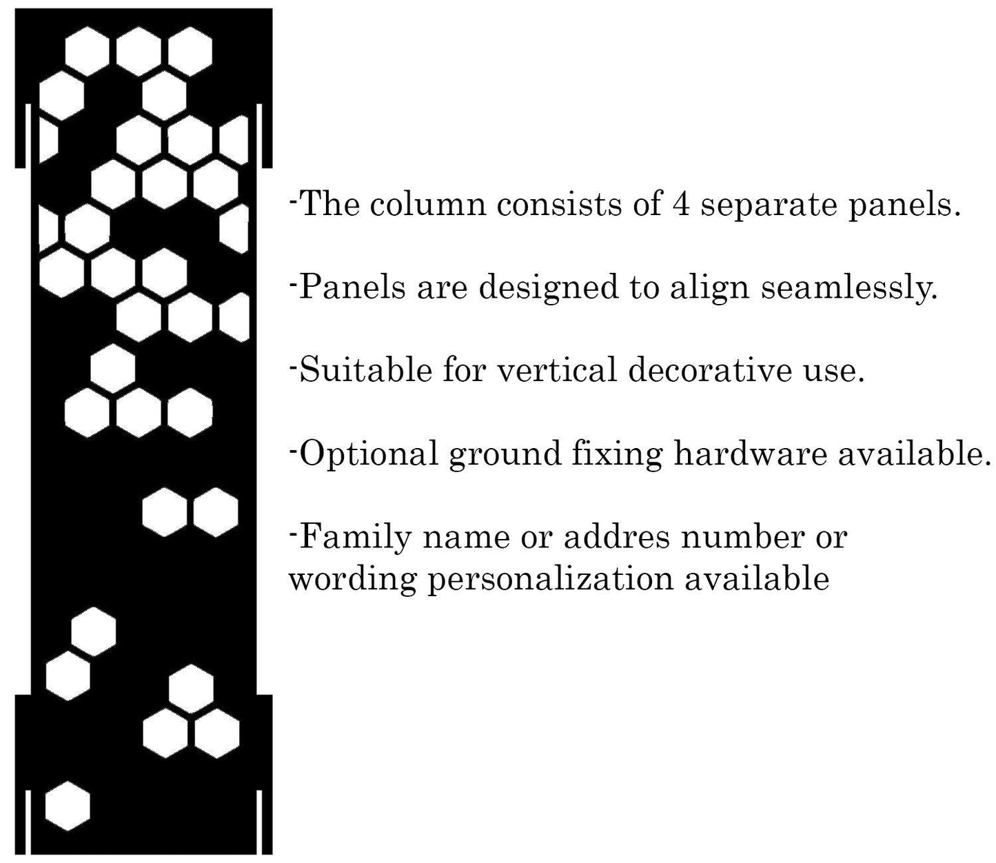 Metal House Number Column, Modern Address Pillar for Yard or Driveway, Illuminated Outdoor House Numbers, Custom Address Sign
