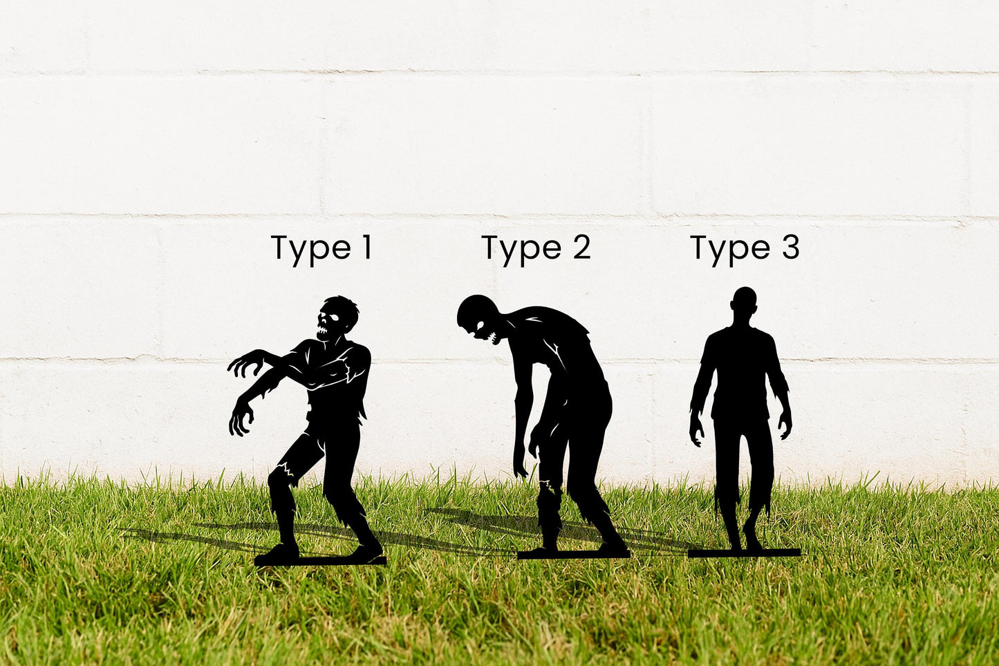 Halloween Zombie Garden Stakes, Metal Yard Silhouettes in 14 Gauge Steel, Heavy Duty Outdoor Halloween Decoration for Lawn or Fence