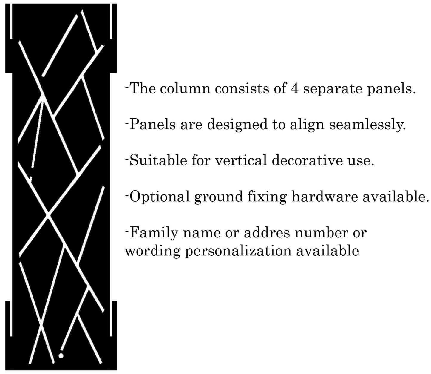 Modern Metal Garden Column, Geometric Light Cutout Yard Art, Outdoor Landscape Pillar, Steel Garden Decor